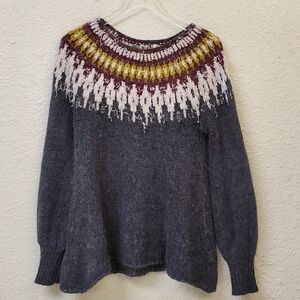 Free People Gray Boho Oversized Sweater #312